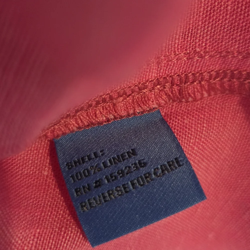 Women's J.McLaughlin Pink Britt Linen Long Sleeve Blouse, Size L - Picture 3 of 14